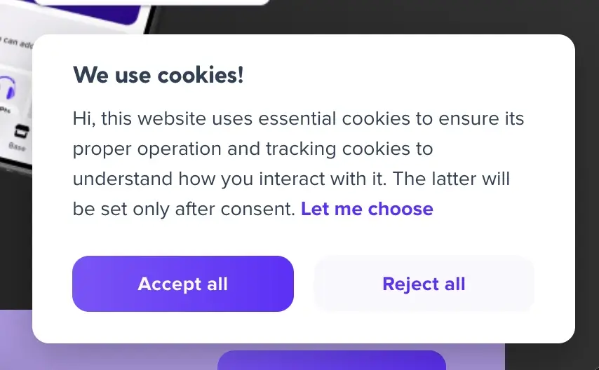 Picture of cookie consent